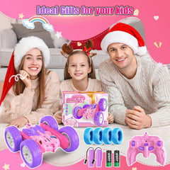 Jimdella RC stunt car 360° flips deliver thrilling maneuvers.