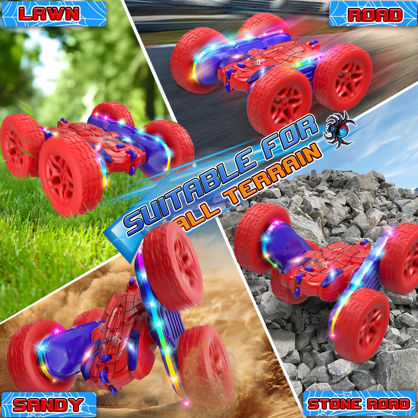 Jimdella Spider RC Car remote controller for precise steering.