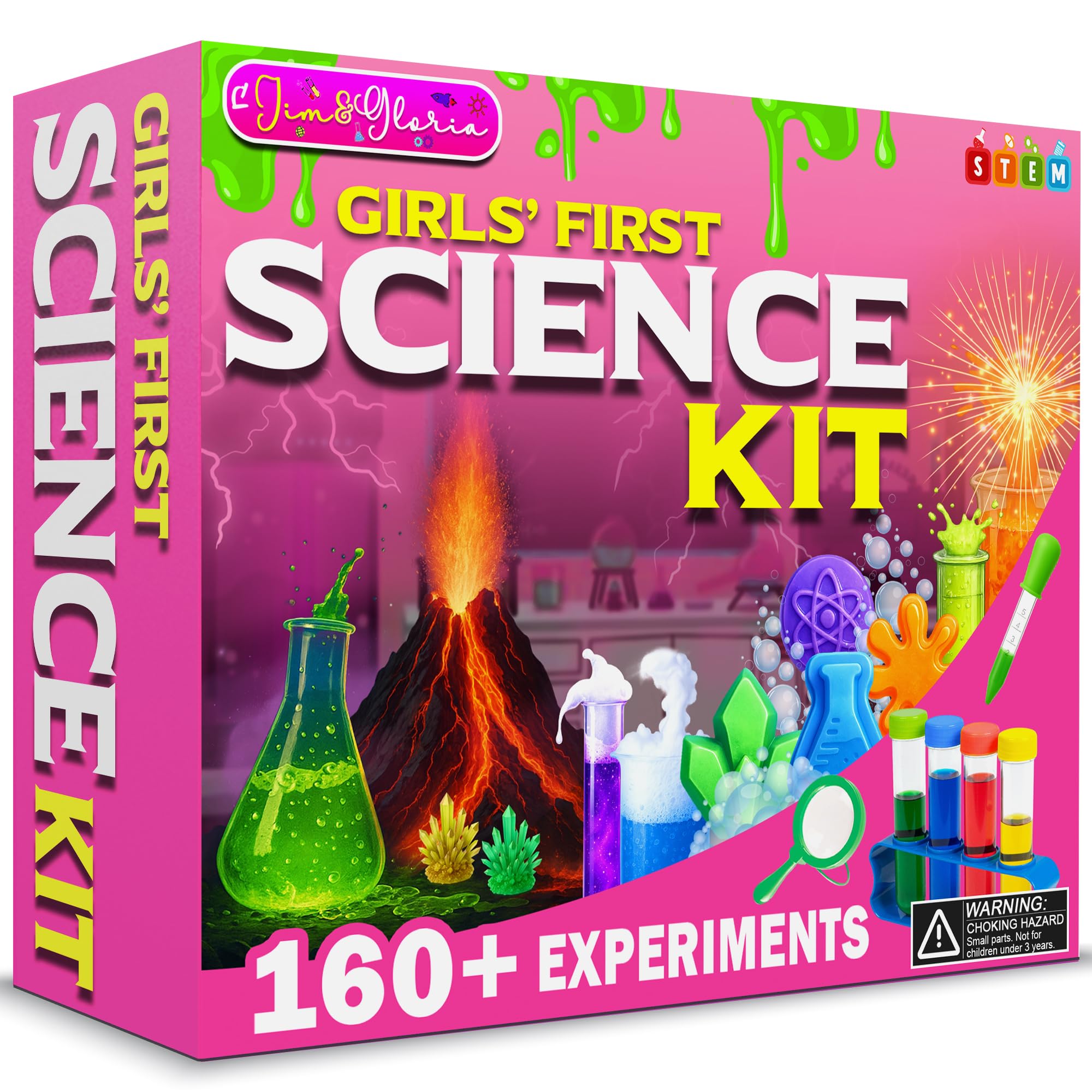 Jim&Gloria science kit contents show a complete set for at-home experiments and learning