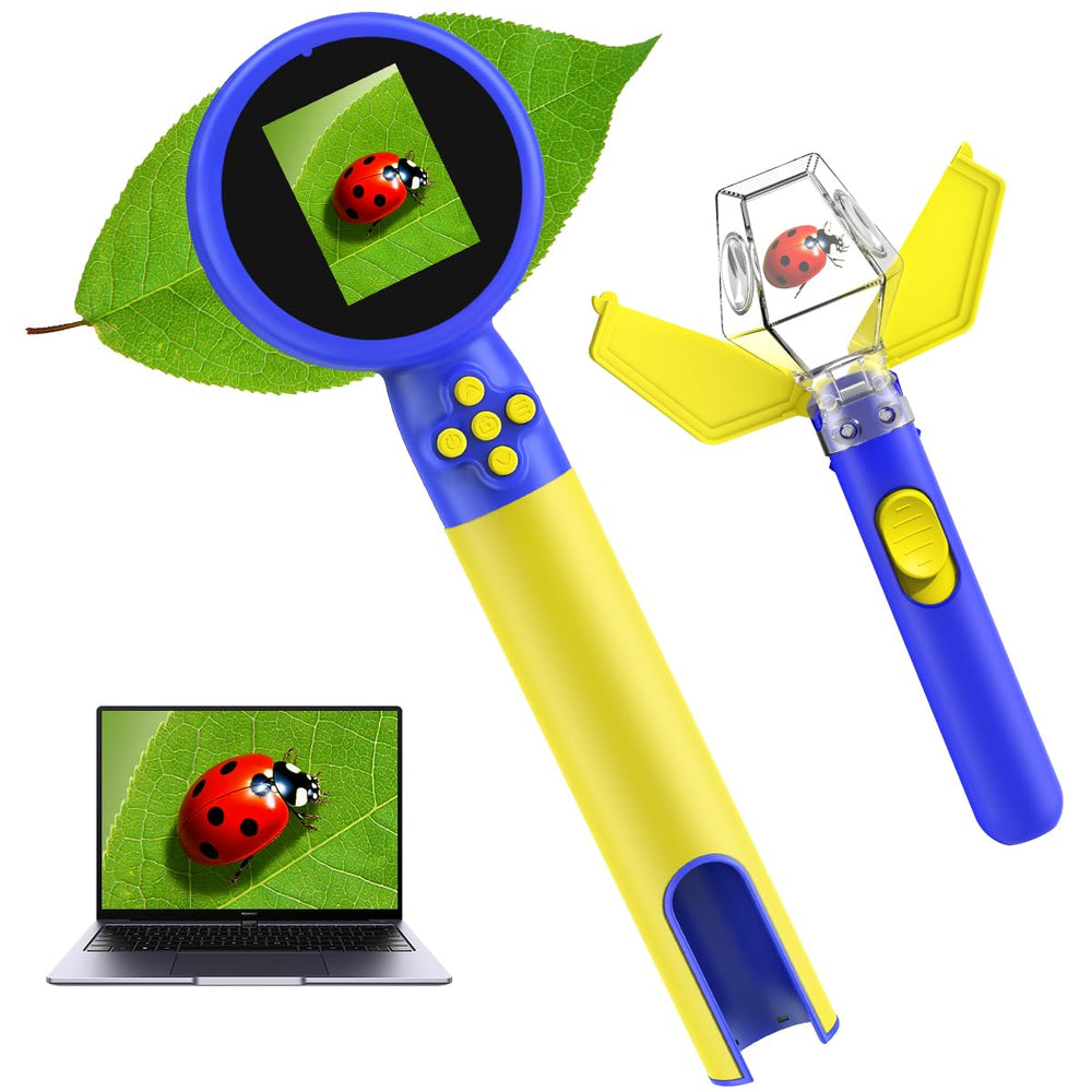 JIMZOO Kids Microscope front view with portable design for on-the-go learning