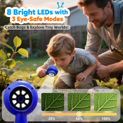 JIMZOO LED lights activated for clear viewing in dim indoor environments