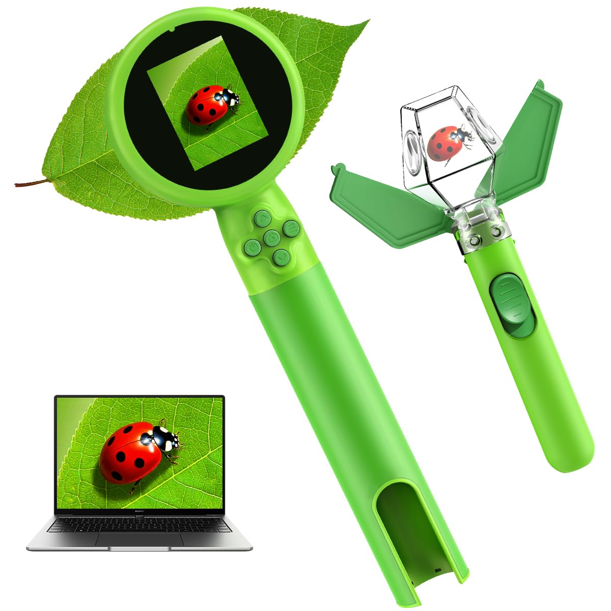 Jimzoo kids microscope with bug catcher kit for hands-on learning