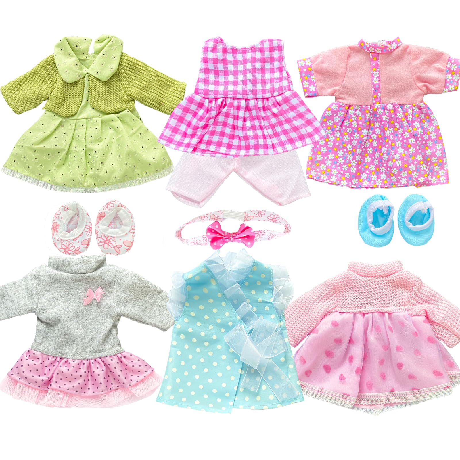 Jing Show Bussiness 6-set doll outfits for 10-12 inch dolls, ideal for imaginative play