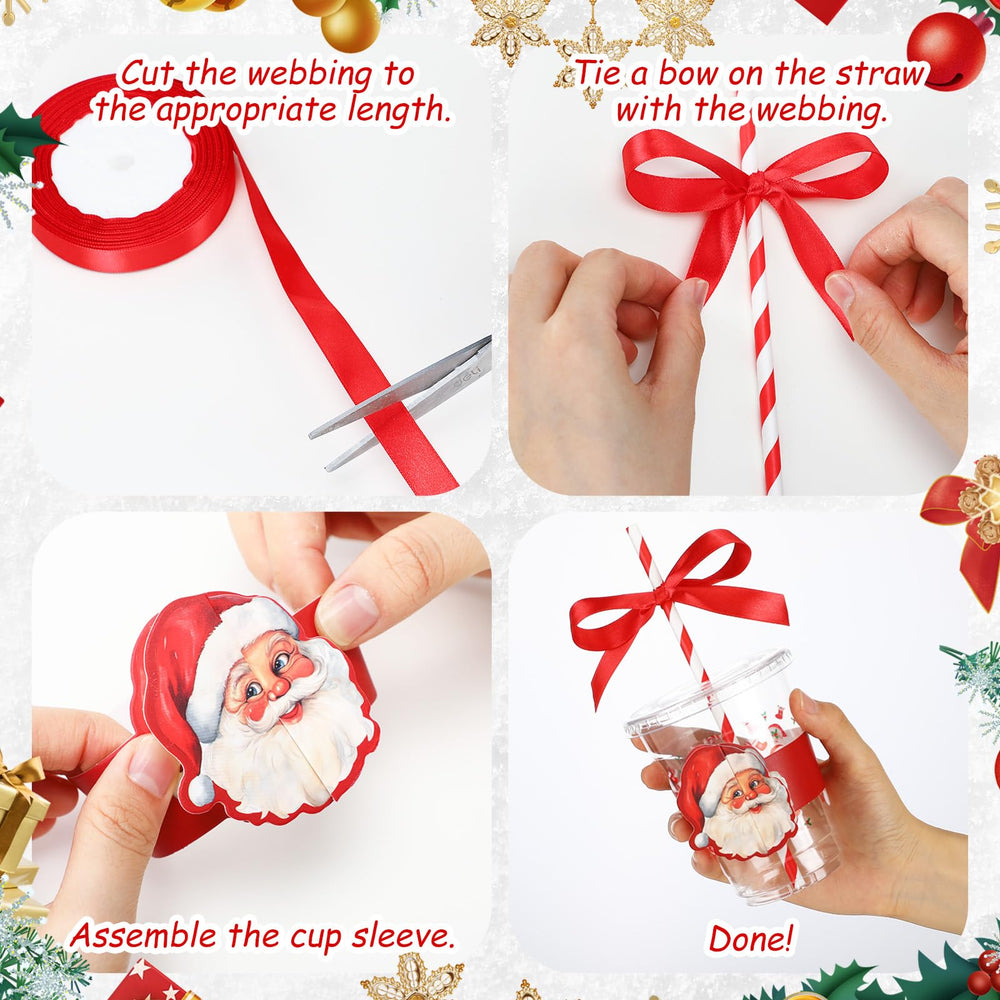 Jingmore Christmas paper straws complement festive drinks