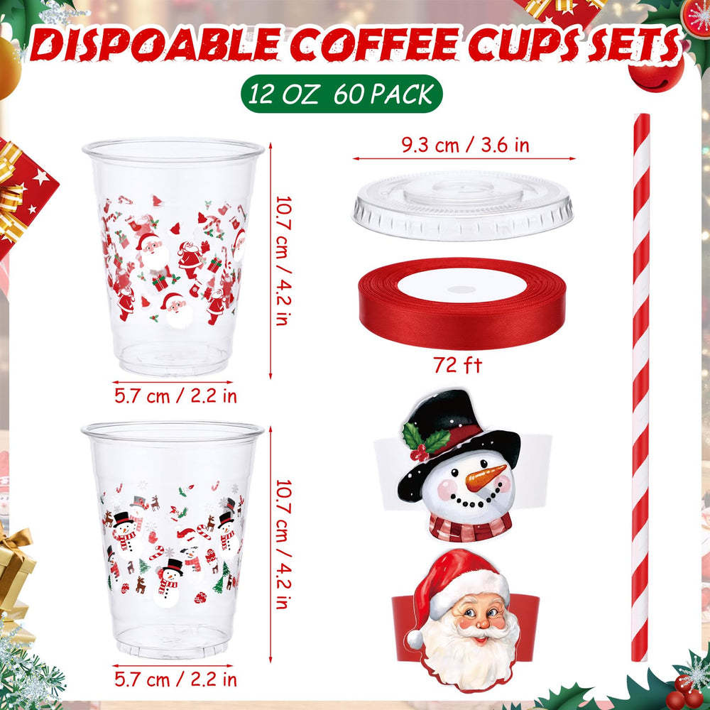 Jingmore Snowman cups 12oz ideal for winter celebrations