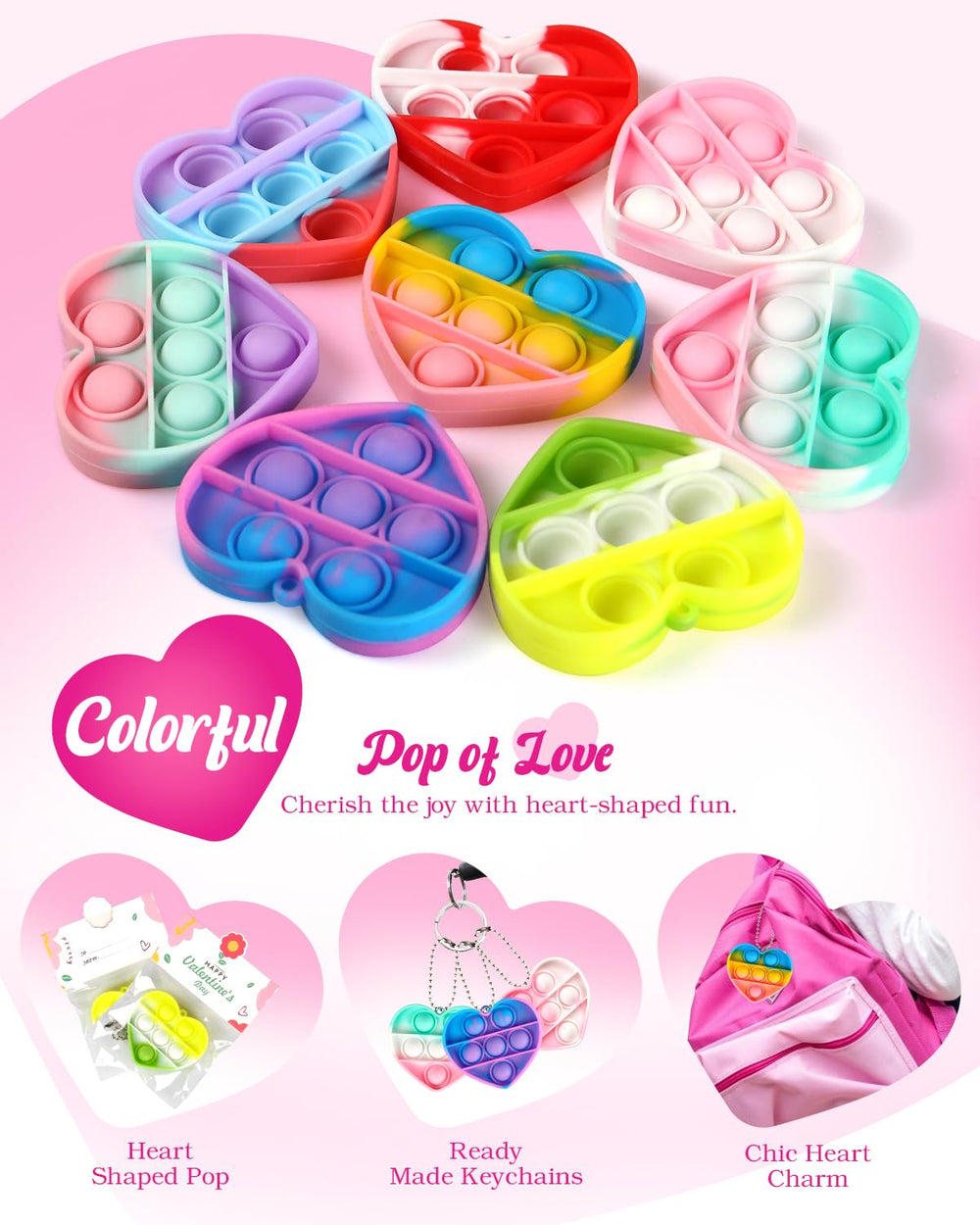 Jinsome bulk classroom gifts, pop fidget toys for groups.
