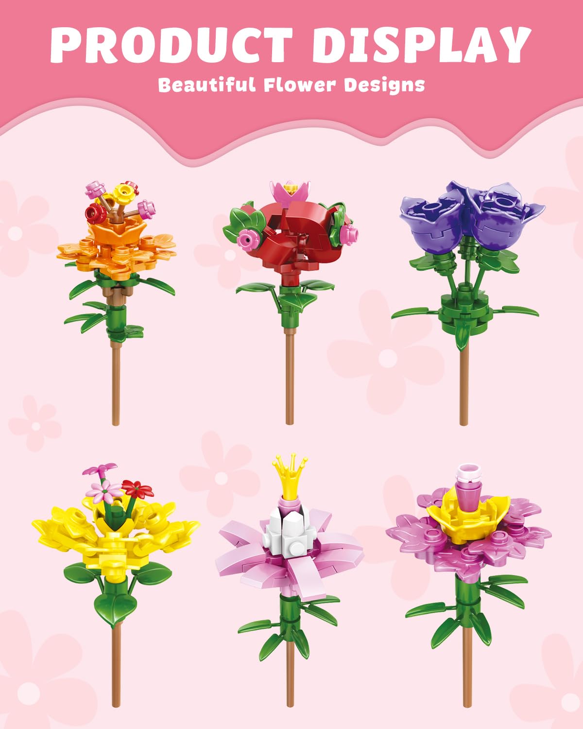 Jinsome flower build sets spark creative play and learning.