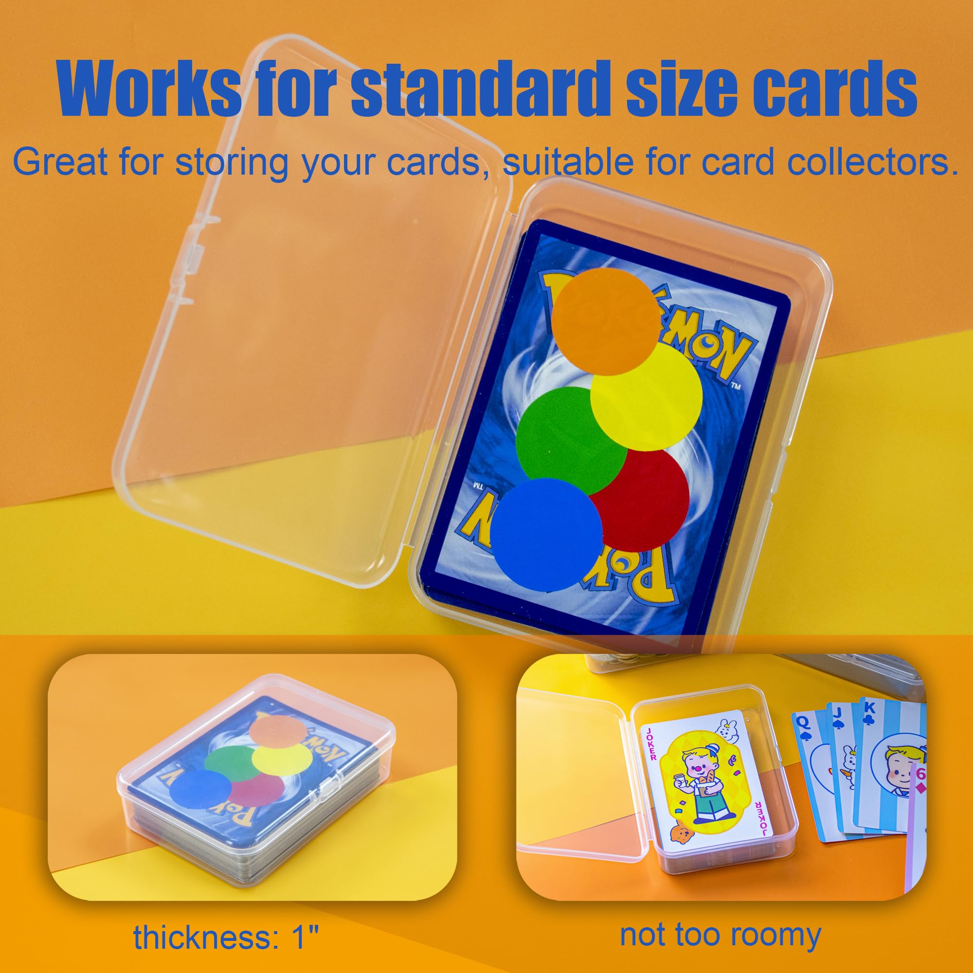 JINUPHION standard-size card box holds up to 70 cards for easy storage.