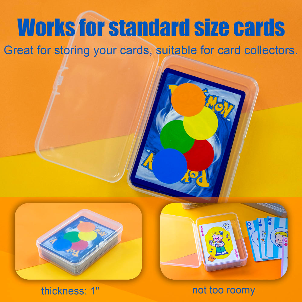 JINUPHION standard-size card box holds up to 70 cards for easy storage.