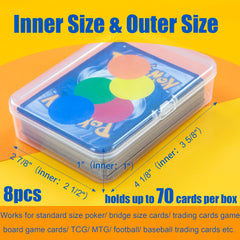 JINUPHION transparent deck box with snap closure protects cards on the go.