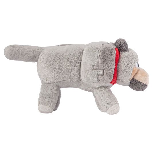 JINX Minecraft Wolf Plush side view, great for imaginative play.
