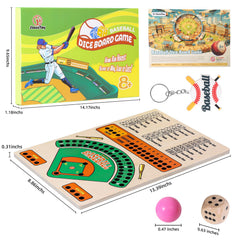 Jioustoy all-in-one baseball board game set with dice, marbles, and manual.