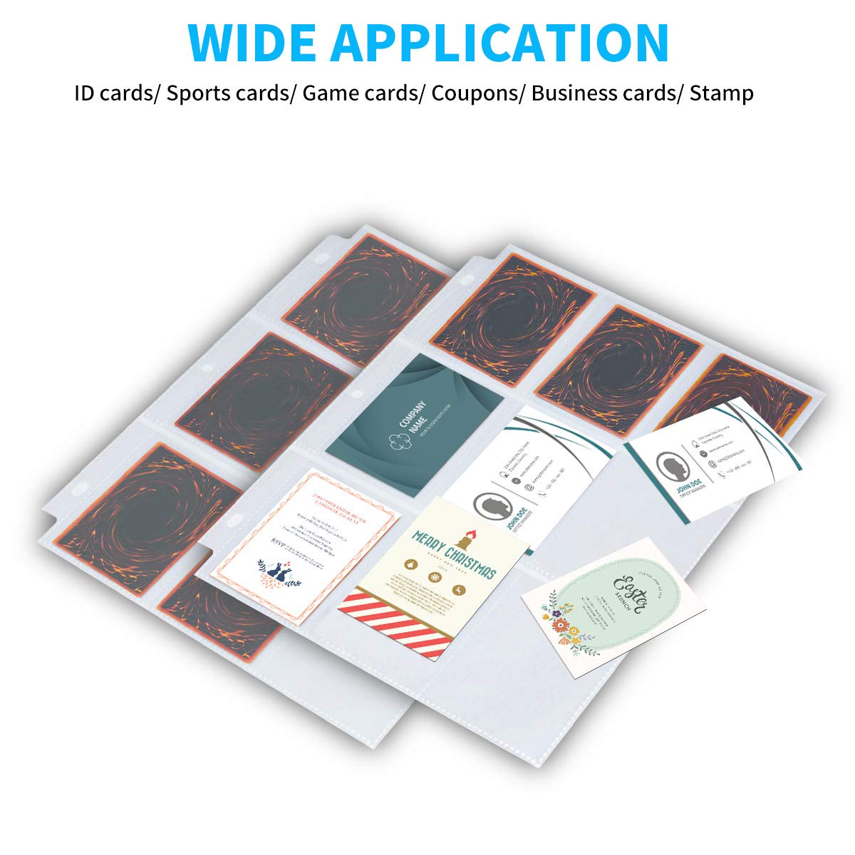 JIQEZNL nine-pocket pages maximize binder capacity and organization.