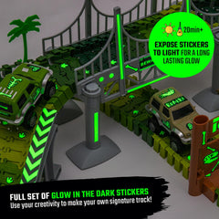 JITTERYGIT ATV vehicles on the track boost fast-paced dinosaur chases.