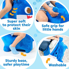 Indoor and outdoor fun with washable cover for easy cleanup.