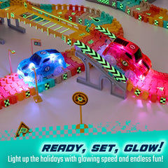 JitteryGit LED neon racers glow vividly for visibility on dark tracks