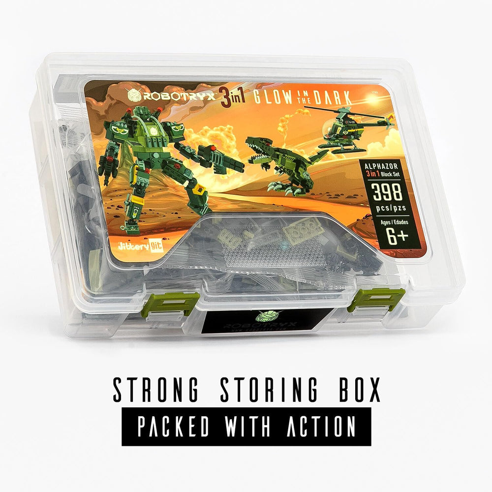 JITTERYGIT Robotryx carry-case supports travel-friendly, gift-ready play.