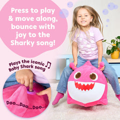 JITTERYGIT soft plush cover for cuddly rides with the Mommy Shark toy.