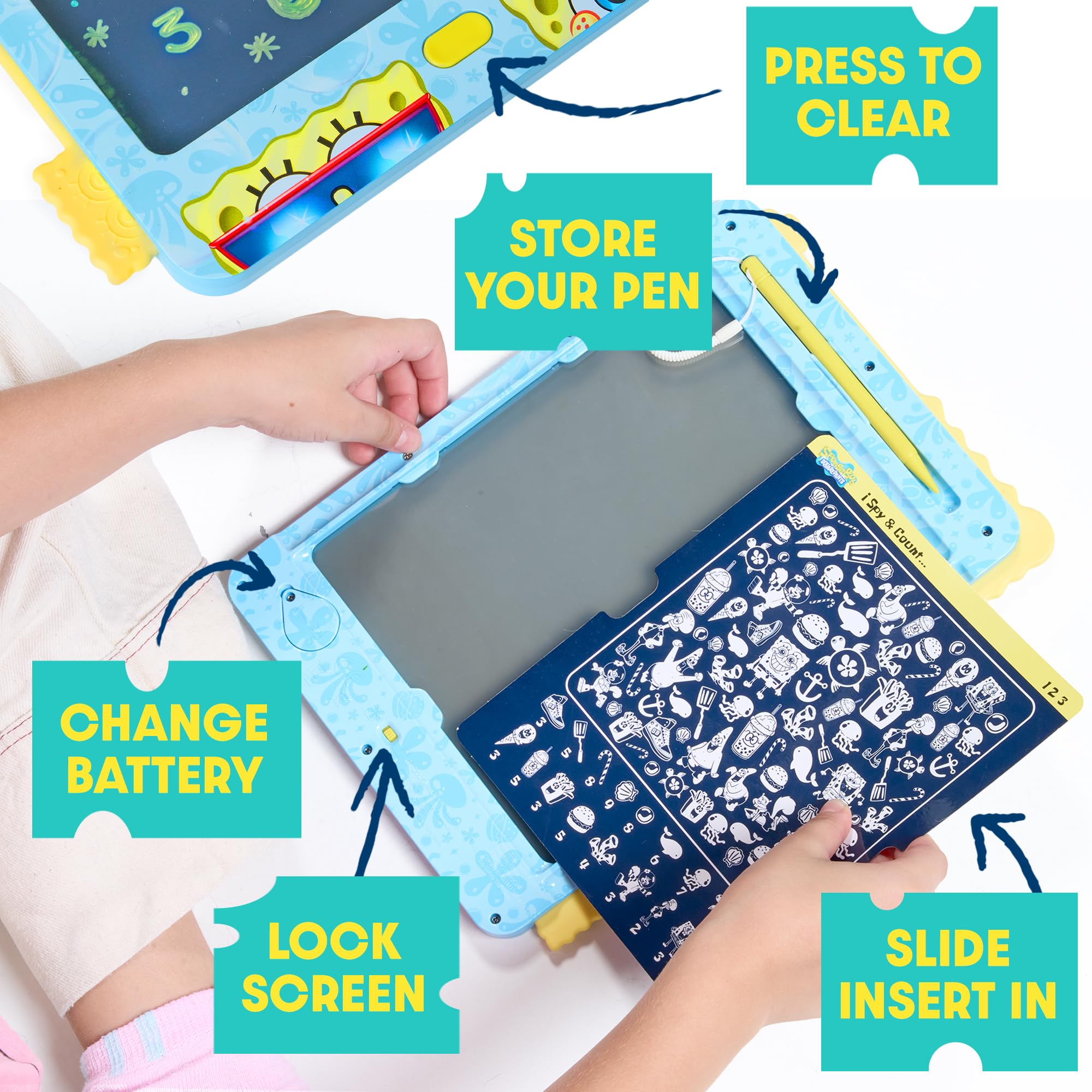 JITTERYGIT SpongeBob LCD Doodle Tablet packaging looks gift-ready.