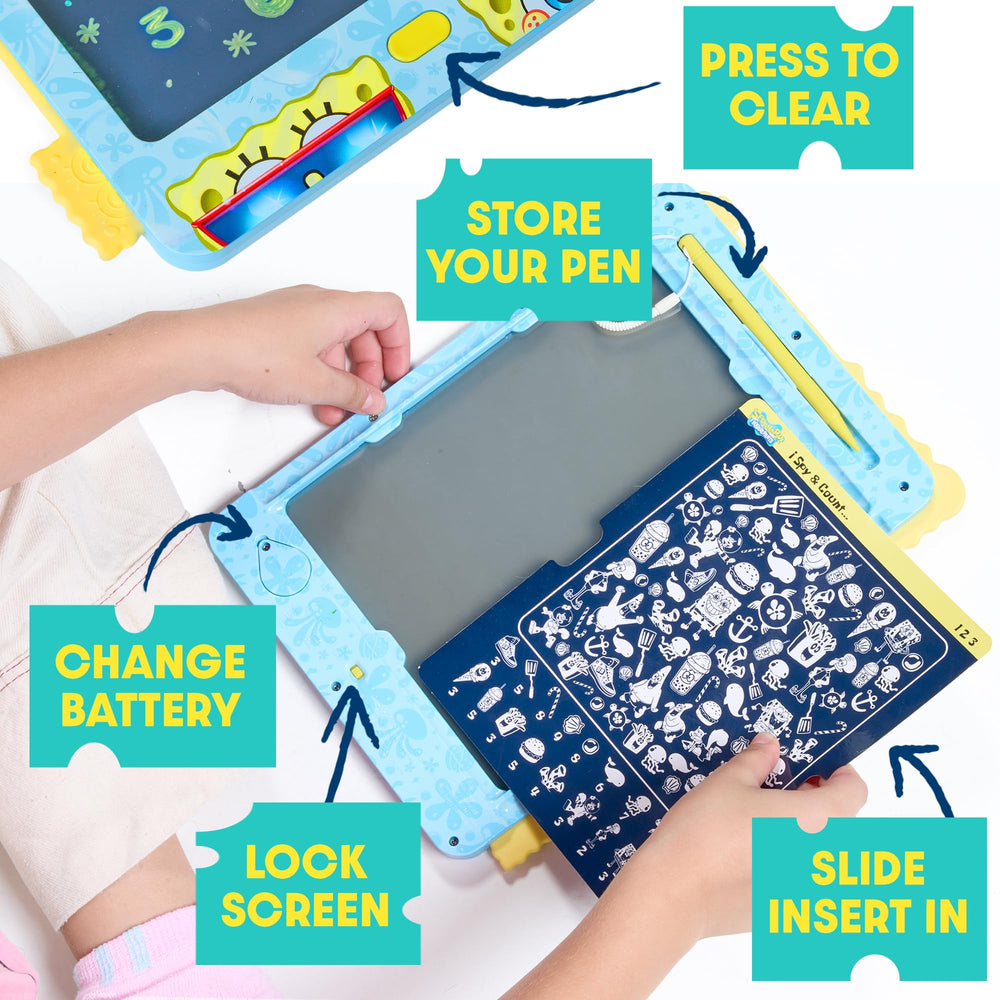 JITTERYGIT SpongeBob LCD Doodle Tablet packaging looks gift-ready.