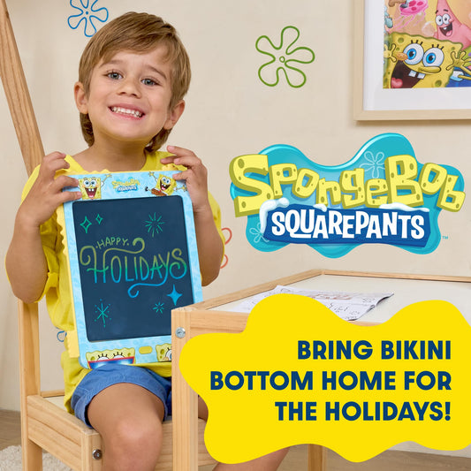 JITTERYGIT SpongeBob LCD Doodle Tablet side view shows compact, durable design.