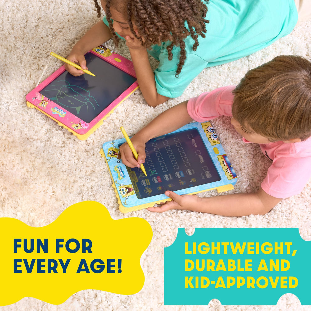 JITTERYGIT SpongeBob LCD Doodle Tablet travel case ensures mess-free outings.