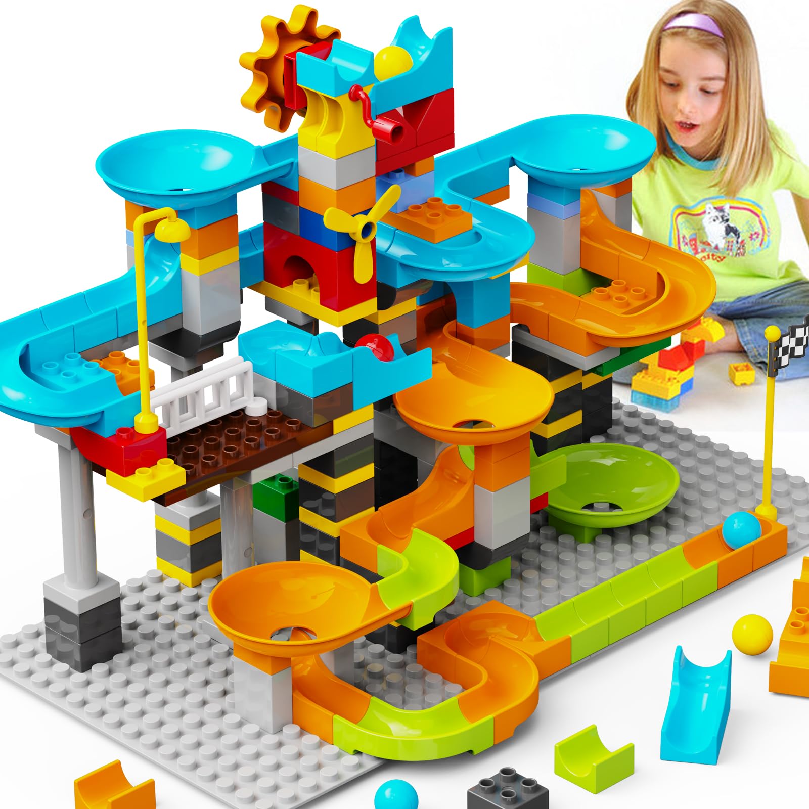 JIXIN 3-in-1 marble run showcasing a creative design for versatile play.