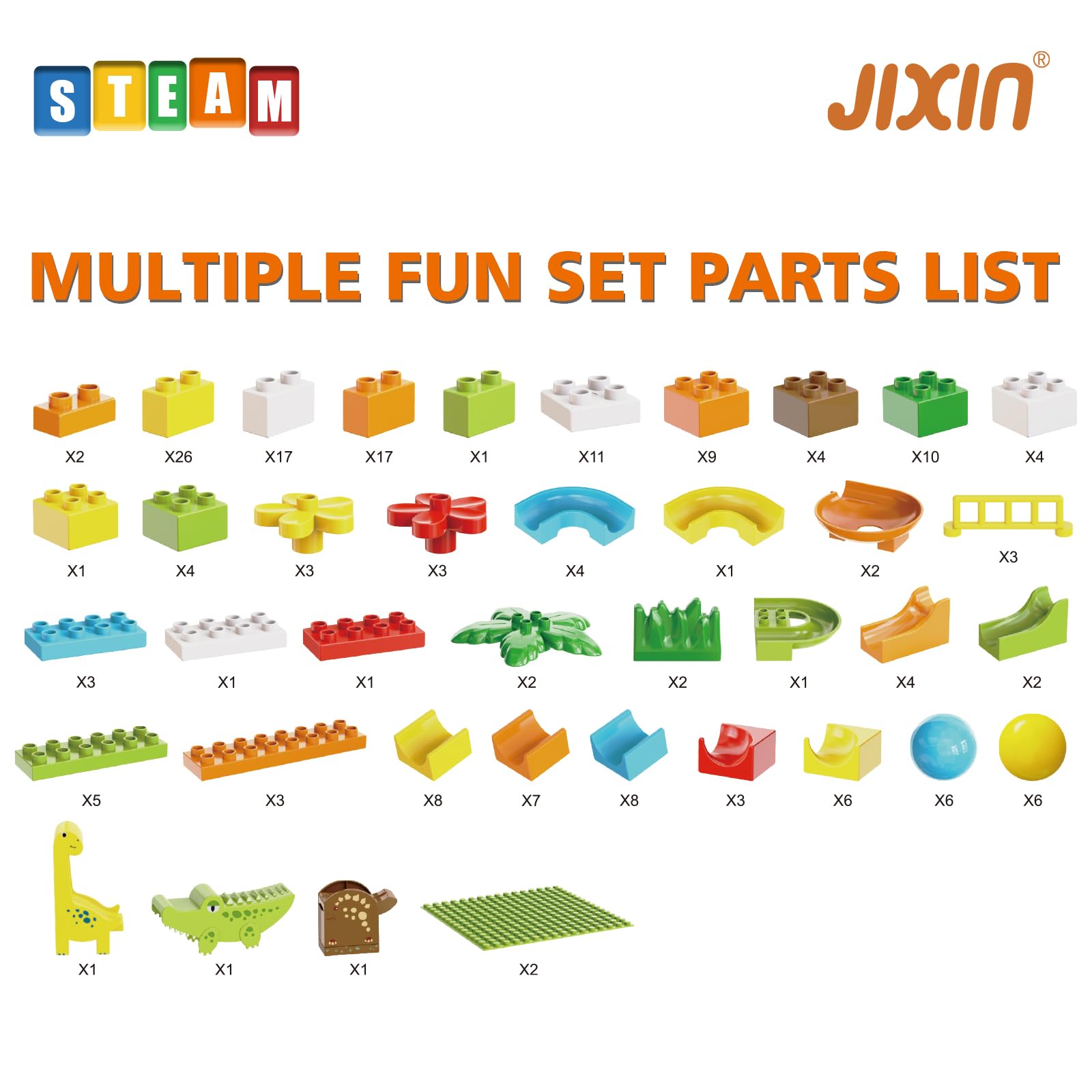 JIXIN marble run station showing stable setup for kids