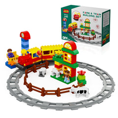 JIXIN electric train with farm animals and glowing headlights for immersive play