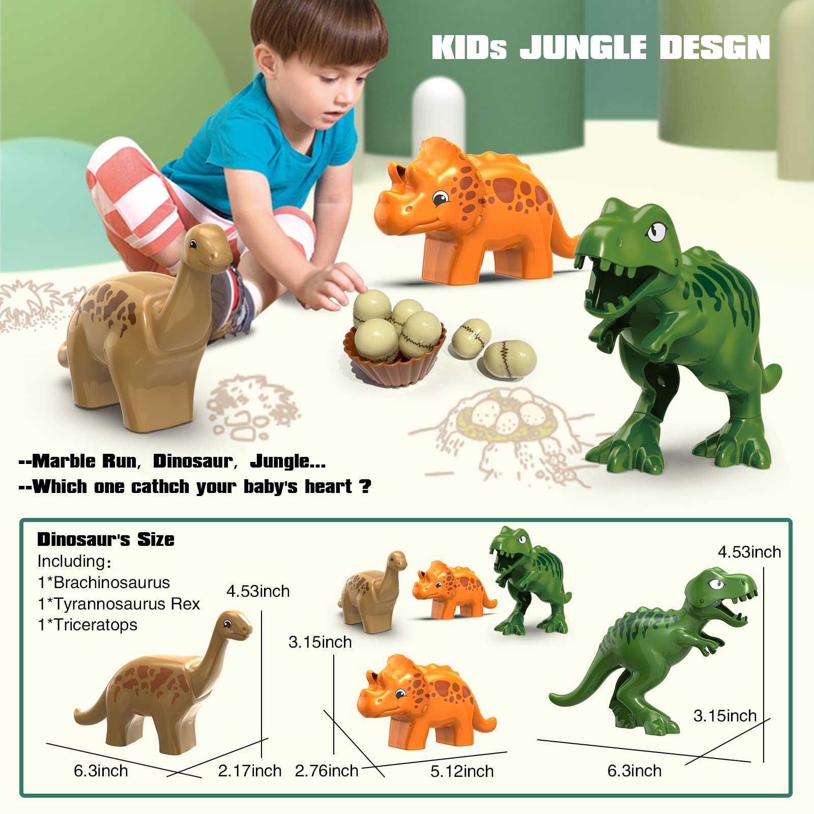 JIXIN Marble track assembly step image shows kid-friendly building and problem-solving