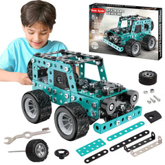 Jixin Xyzhi Buildable 3D metal kit blue box ready for hands on STEM exploration.