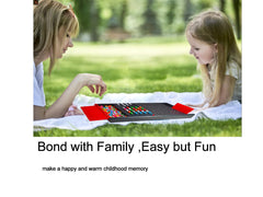 Bright board with built-in storage tray keeps pegs secure during play