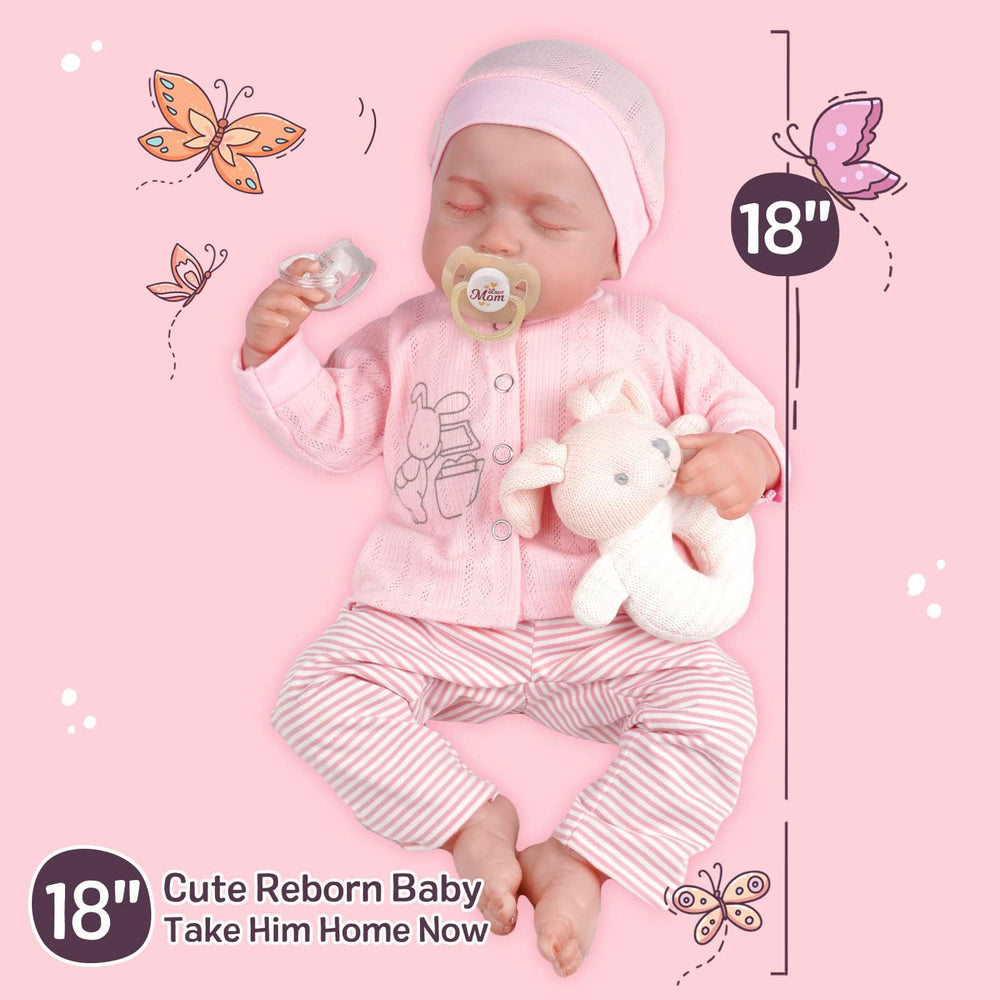 JIZHI baby doll with cloth body that feels warm and cuddly.