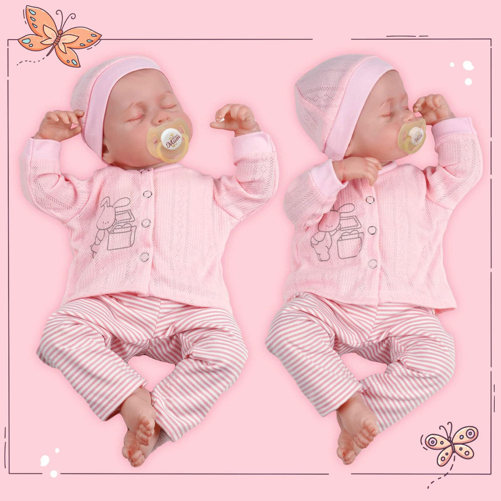 JIZHI reborn doll with baby blond hair, perfect for styling and dress up.