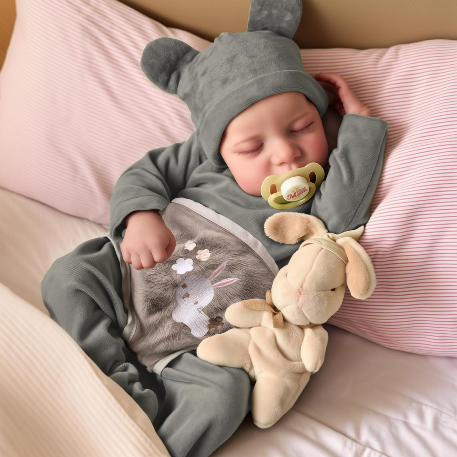 JIZHI lifelike reborn baby doll boy 17-inch fragrance sheet included preserves scent