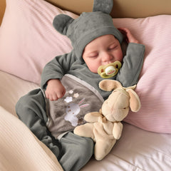 JIZHI lifelike reborn baby doll boy 17-inch fragrance sheet included preserves scent