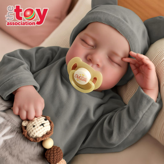 JIZHI lifelike reborn baby doll boy 17-inch hair painting adds natural look
