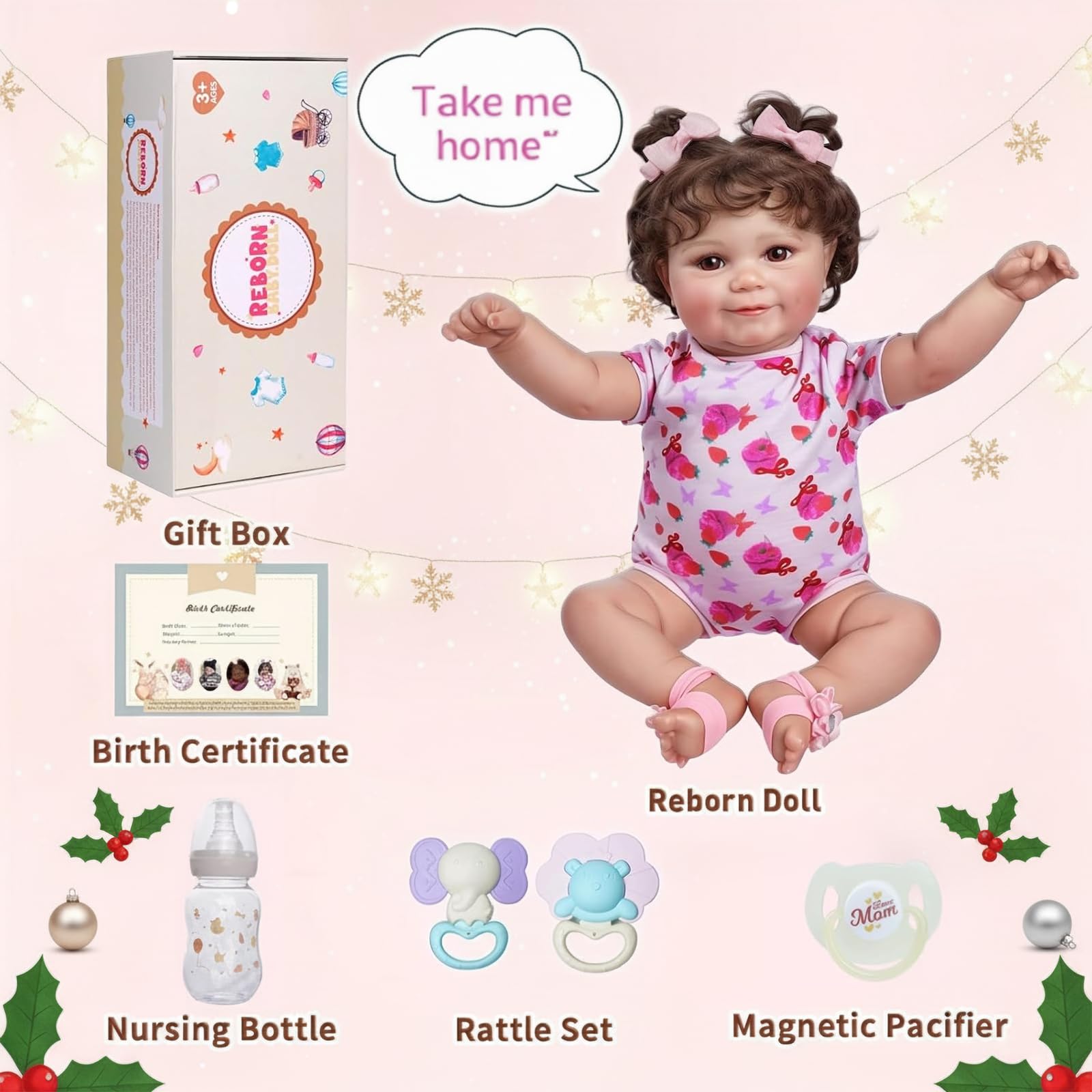 JIZHI lifelike reborn doll refined eyelashes and hand-painting enhance realism