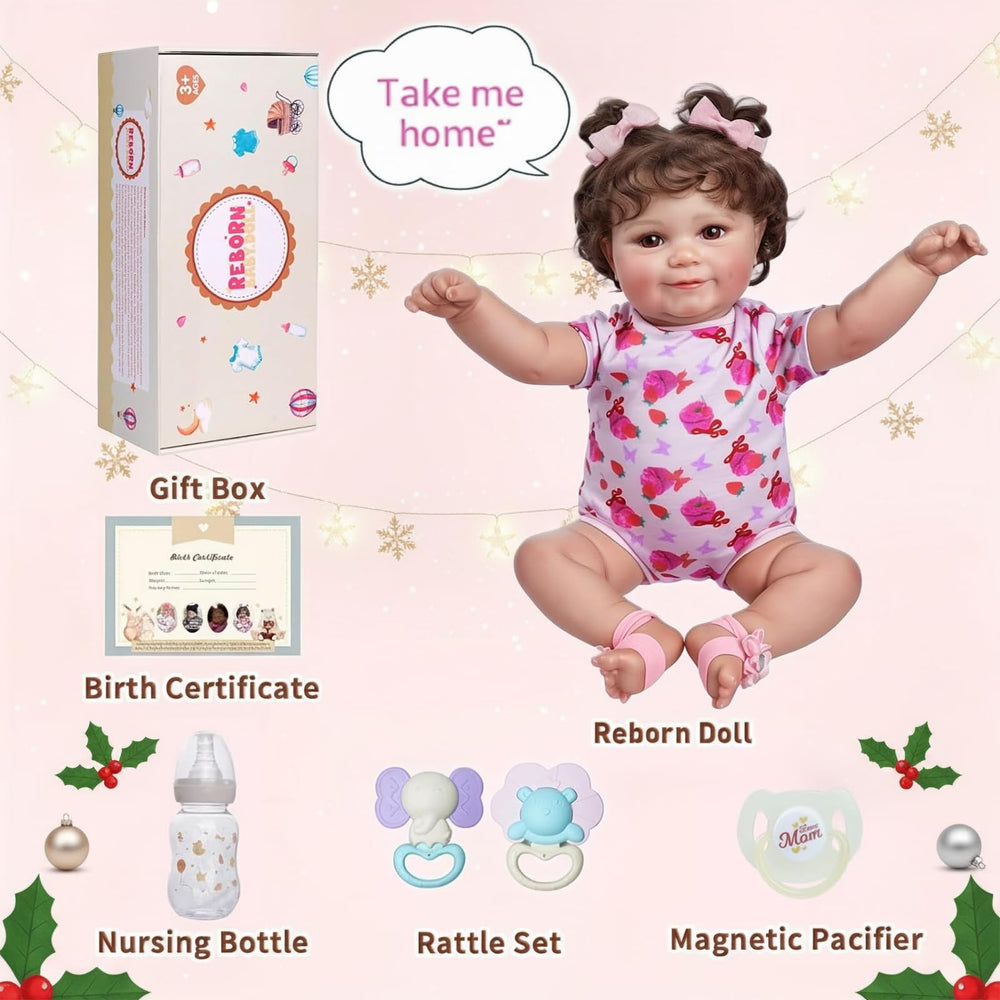 JIZHI lifelike reborn doll refined eyelashes and hand-painting enhance realism