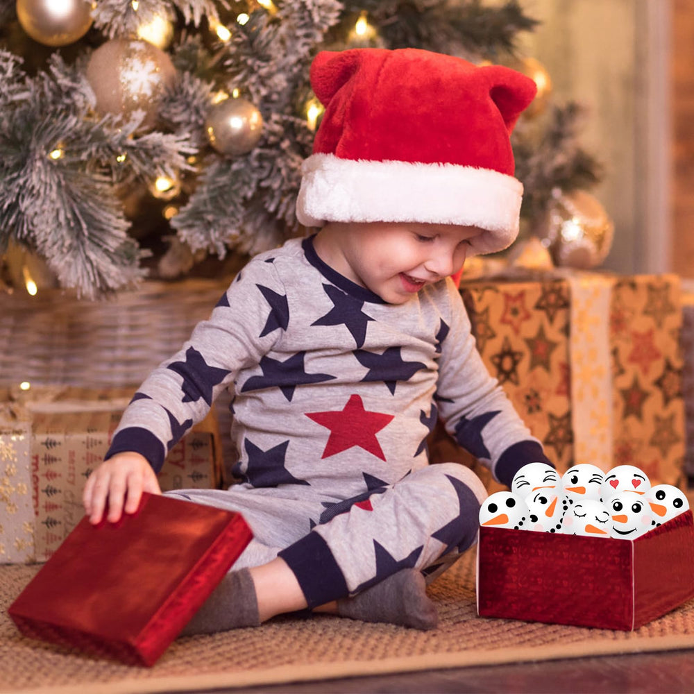 Jizvxe 40-pack snowman balls for classroom rewards and seasonal decor.