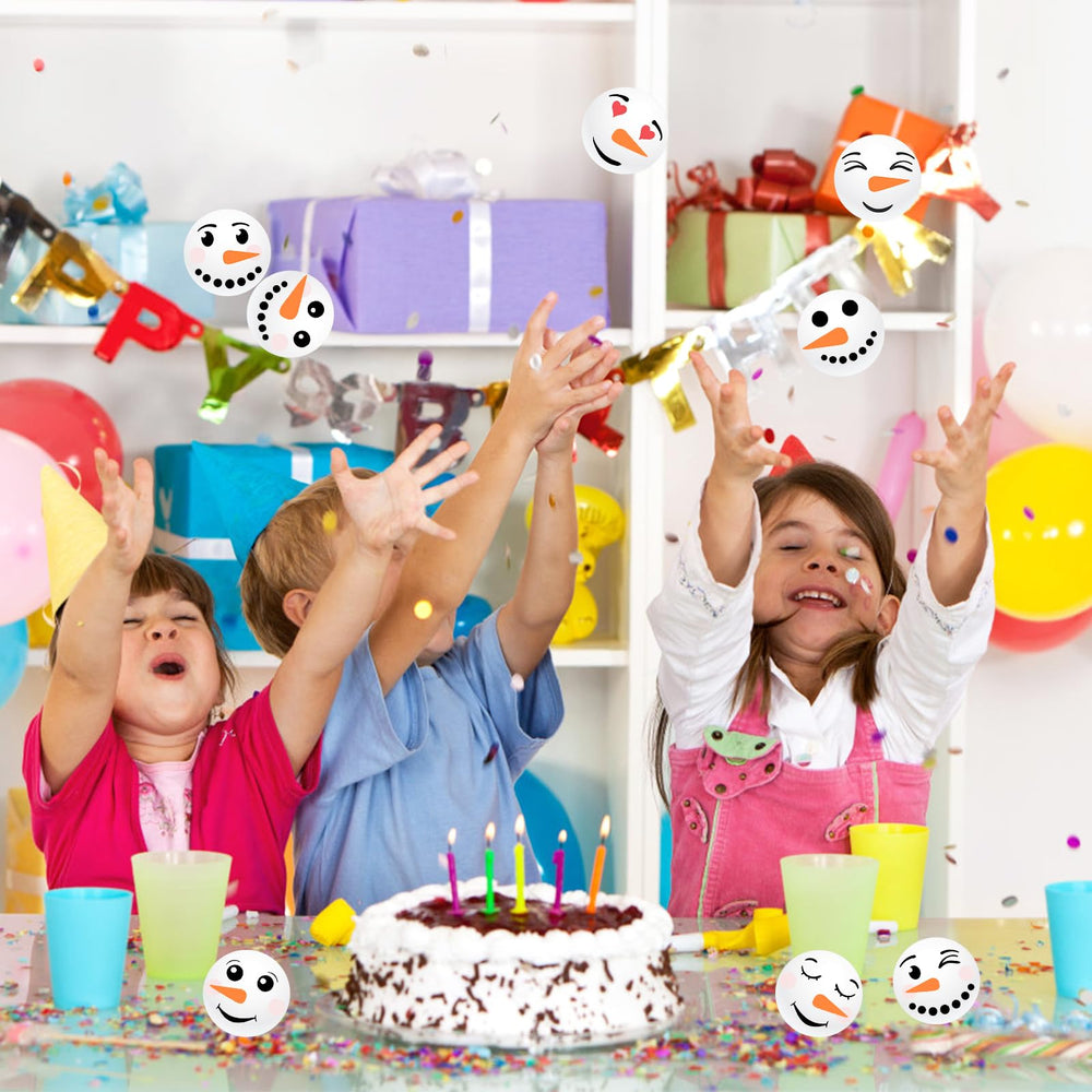 Jizvxe eight-expression snowman balls provide mood variety and smiles.