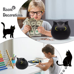 JIZWPOOM cat bank, removable plug for easy coin access.