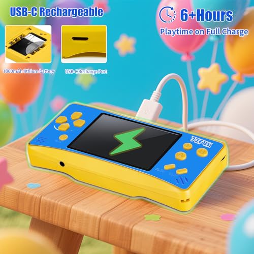 JJFUN offline safe‑play handheld provides worry‑free screen time.