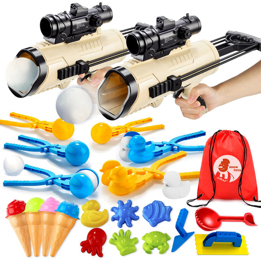 JJRAP Snowball Blaster Gun ready for quick, safe snowball launches.