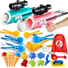 JJRAP snowball launcher gun with adjustable settings for fast, safe snowball play