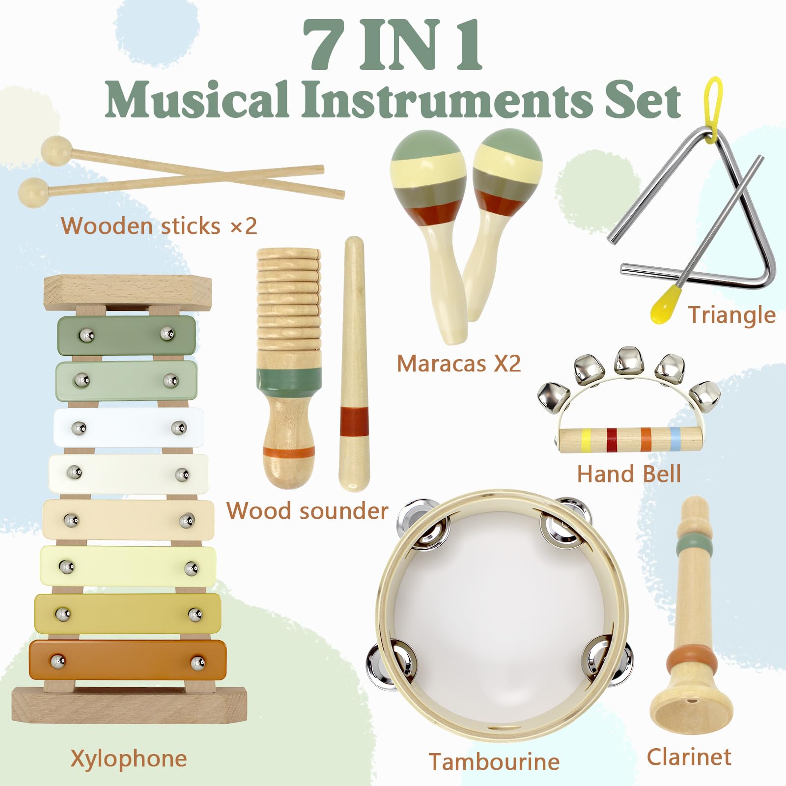 JJXUANER tambourine encourages singing and social play during circle time.