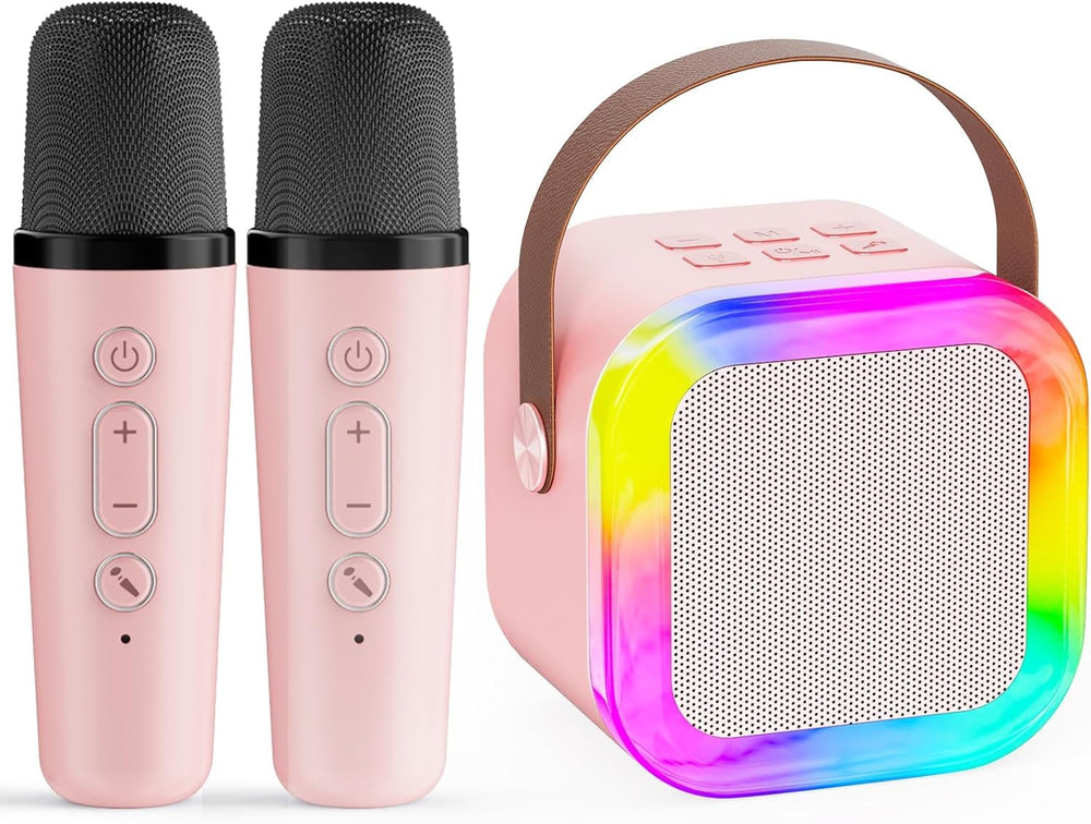 JJYEITUO kids karaoke 2mic front view for lively family sing-alongs