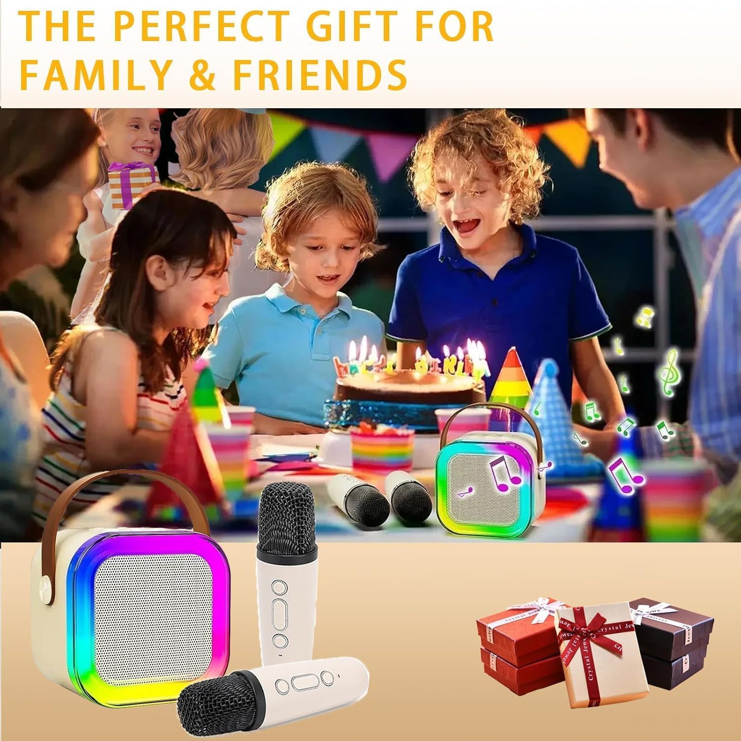 JJYEITUO pink 2-mic set ready for kids party fun