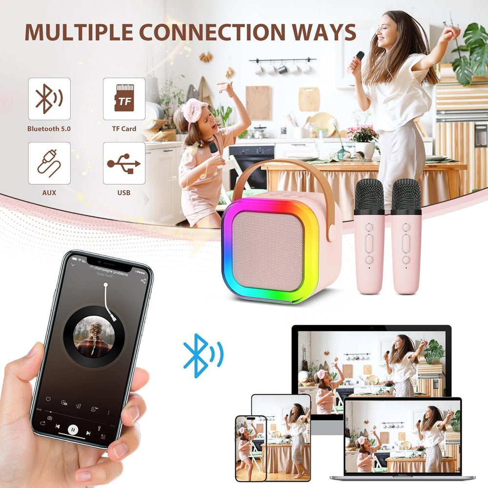 JJYEITUO wireless two mics ideal for duets and group sing-alongs
