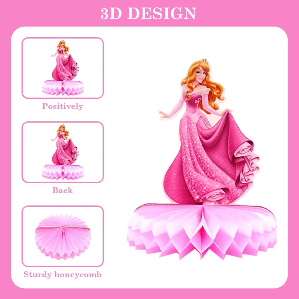 JJYHEHOT pink princess honeycomb centerpiece brightens birthday tables